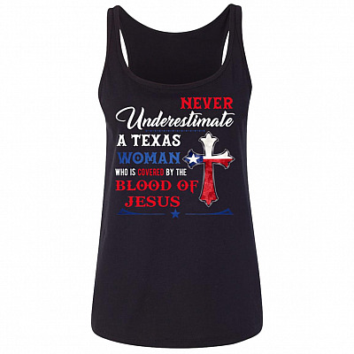 A Texas Woman tank, Black, Ladies Tank Top