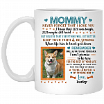 Personalized Photo Mommy Never Forget That I Love You Ceramic Coffee Mug - Beer Stein - Water Bottle, White, 11 oz. White Mug