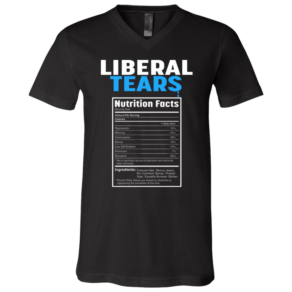 Liberal Tears T, Black, V-Neck T-Shirt Liberal Tears T, Black, V-Neck T-Shirt