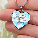 I'll Hold You In My Heart Until I Can Hold You In Heaven Heart Pendant Necklace - Heart Luxury Necklace (Silver)