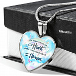 I'll Hold You In My Heart Until I Can Hold You In Heaven Heart Pendant Necklace - Heart Luxury Necklace (Silver)