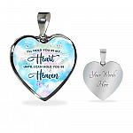 I'll Hold You In My Heart Until I Can Hold You In Heaven Heart Pendant Necklace - Heart Luxury Necklace (Silver)