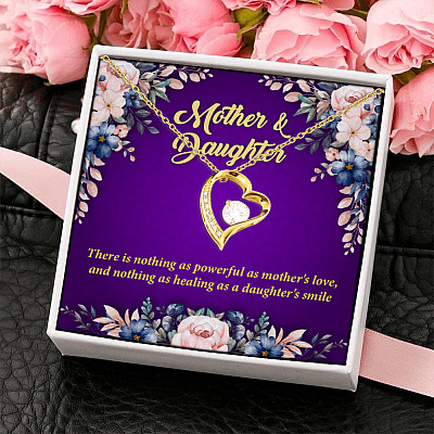 Alternative view of Mothers Day Jewelry Mother Daughter Love Forever Love Pendant Necklace - Mother Daughter Pendant