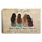 Personalized Best Friends Make the Good Times Better Framed Canvas - Gift for Best Friends Forever Unframed Poster, White, 0.75'' Framed Canvas