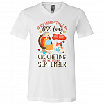 9 t, White, V-Neck T-Shirt