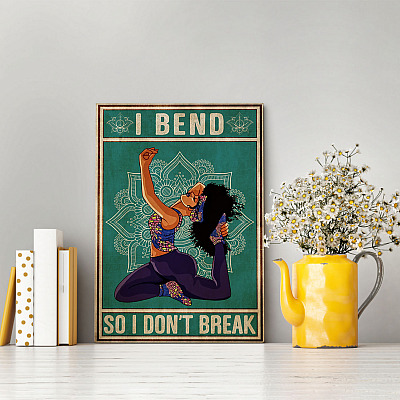 Alternative view of Meditation Art Canvas I Bend So I Don't Break Wrapped Framed Canvas Prints - Unframed Poster