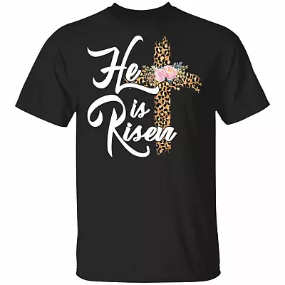He Is Risen T-Shirt, Black, Unisex T-Shirt
