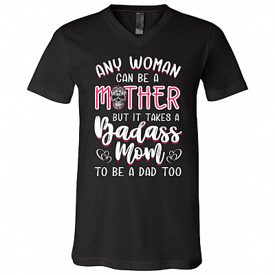 Mother Shirt, Black, V-Neck T-Shirt
