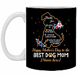 Personalized Dog Mom Mug, Black, 11 oz. White Mug