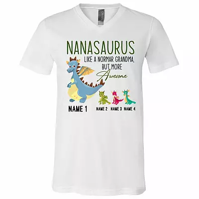 Personalized tee, White, V-Neck T-Shirt