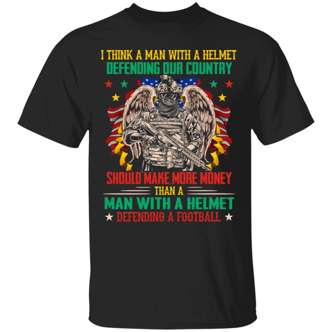 I Think A Man With A Helmet De shirt, Black, Unisex T-Shirt
