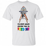 Funny Bernie Sanders I'm Once Again Asking You to Feed Me Youth Tee - Bernie Sanders Baby Clothes, White, Youth T-Shirt