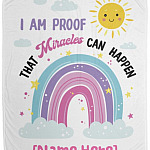 Personalized I Am Proof that Blanket, White, Cozy Plush Fleece Blanket - 50x60 Personalized I Am Proof that Blanket, White, Cozy Plush Fleece Blanket - 50x60