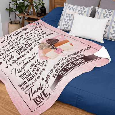 Alternative view of To My Bestie If I Could Give You One Thing I Would Give You The Ability Blanket-Mink Blanket - Woven Blanket