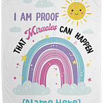 Personalized I Am Proof, White, Cozy Plush Fleece Blanket - 50x60 Personalized I Am Proof, White, Cozy Plush Fleece Blanket - 50x60