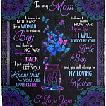 Son to Mom Blanket, White, Cozy Plush Fleece Blanket - 50x60 Son to Mom Blanket, White, Cozy Plush Fleece Blanket - 50x60