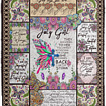 July Girl Fleece Mink Blanket, White, Cozy Plush Fleece Blanket - 50x60