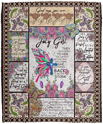 July Girl Fleece Mink Blanket, White, Cozy Plush Fleece Blanket - 50x60