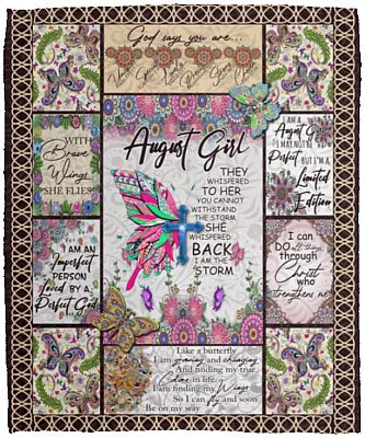 August Girl Fleece Mink Blanket, White, Cozy Plush Fleece Blanket - 50x60