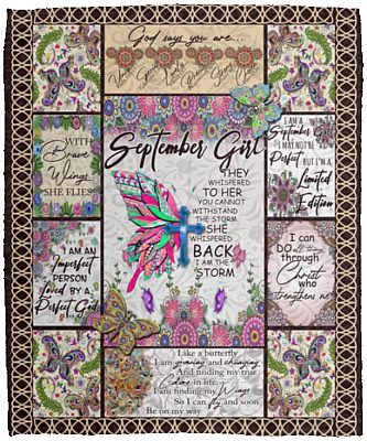 September Girl Fleece Mink Blanket, White, Cozy Plush Fleece Blanket - 50x60