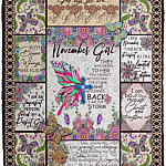 November Girl Fleece Mink Blanket, White, Cozy Plush Fleece Blanket - 50x60