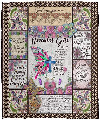 November Girl Fleece Mink Blanket, White, Cozy Plush Fleece Blanket - 50x60