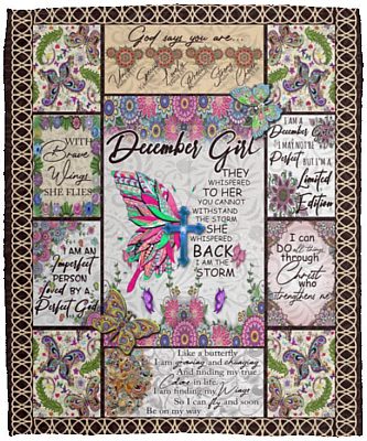 December Girl Fleece Mink Blanket, White, Cozy Plush Fleece Blanket - 50x60