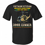 Vietnam Veteran Born In Battle Proven In Combat Door Gunner Print On Back Only - Plain Front T-Shirt, Black, Unisex T-Shirt