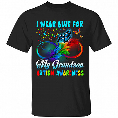 I Wear Blue, Black, Unisex T-Shirt