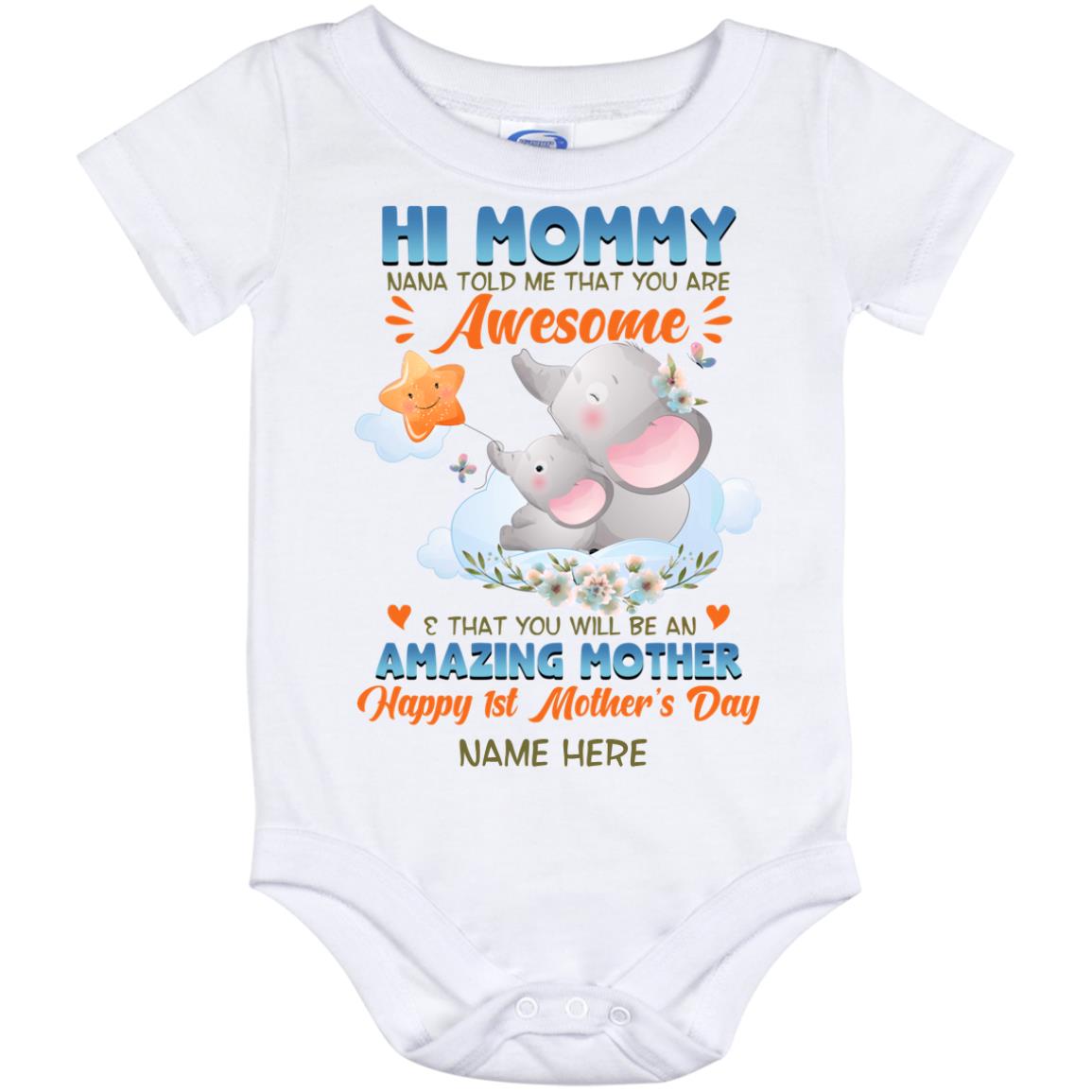 Personalized New, White, Baby Onesie - 12 Month