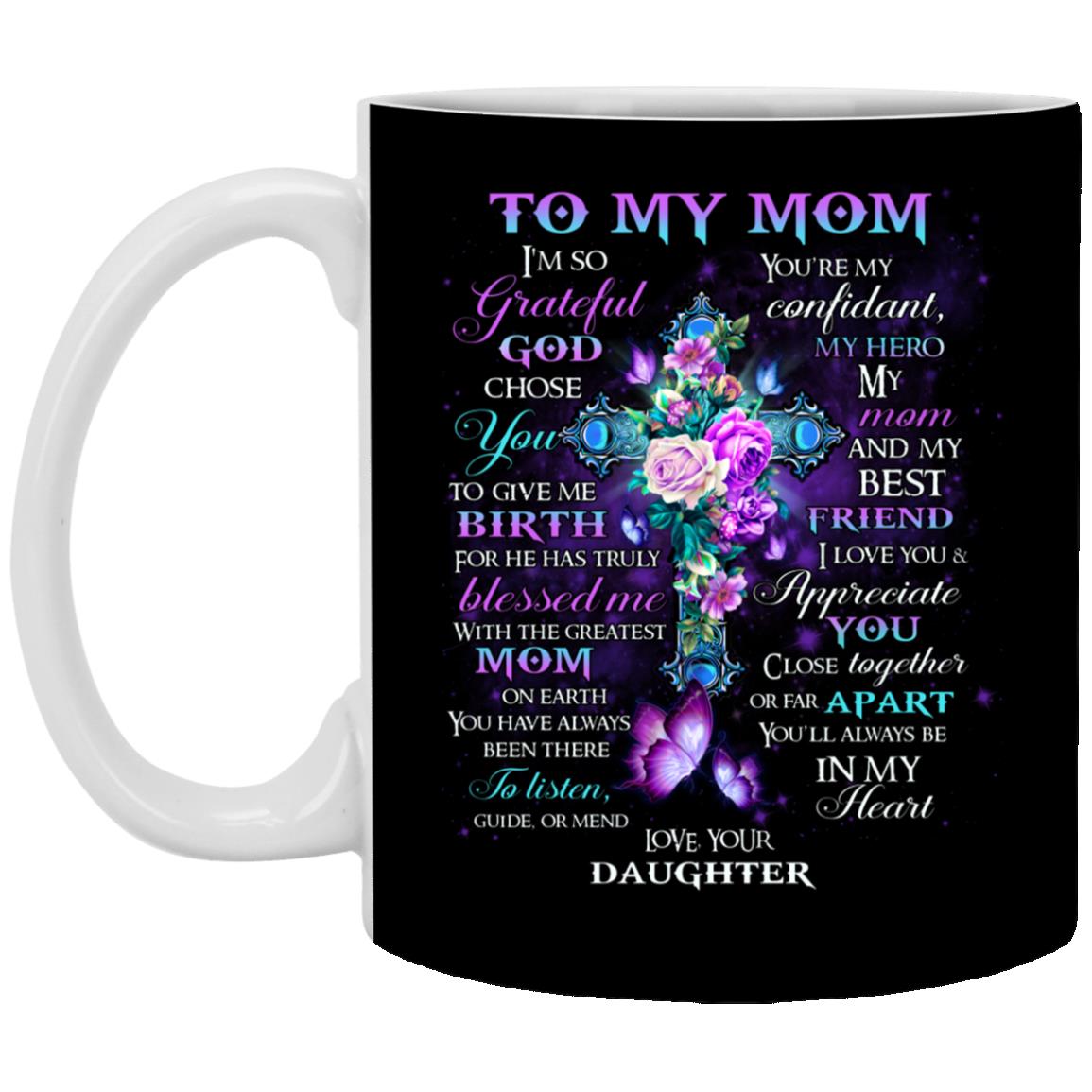 Mom Mug, Black, 11 oz. White Mug Mom Mug, Black, 11 oz. White Mug