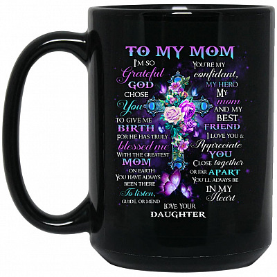 15 oz. Black Mug