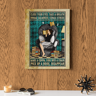 Alternative view of Close Your Eyes Take A Breath Pick Up A Book Disappear Framed Canvas Prints - Unframed Poster