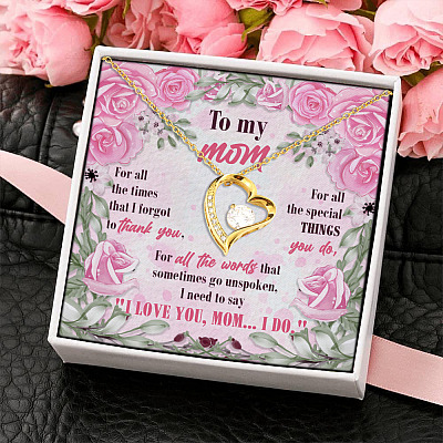 Alternative view of Mothers Day Jewelry Mom for All the Times I Forgot to Thank You Forever Love Pendant Necklace