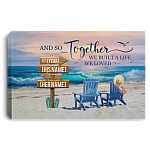 Personalized and So Together We Built a Life We Love Beach Gallery Wrapped Framed Canvas Prints - Unframed Poster, White, 0.75'' Framed Canvas