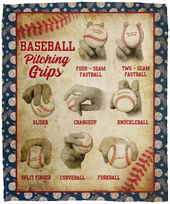 baseball blanket, White, Cozy Plush Fleece Blanket - 50x60