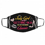 July Mask, White, Cloth Face Cover – Medium/Large