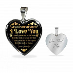 Always Remember I Love You I Can't Promise To Be Here For The Rest Of Your Life From Grandpa Luxury Heart Pendant Necklace - Heart Luxury Necklace (Silver)
