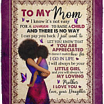 Black Daughter To My, White, Cozy Plush Fleece Blanket - 50x60