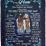 Personalized To My Mom From DtBlanket, White, Cozy Plush Fleece Blanket - 50x60