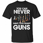 many guns, Black, Unisex T-Shirt