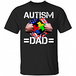 Autism Dad T-Shirt, Black, Unisex T-Shirt