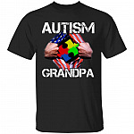 Autism Grandpa T-Shirt, Black, Unisex T-Shirt