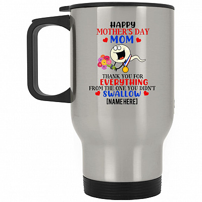 14 oz. Silver Travel Mug