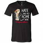 Registered Nurse Hate Has No Home Here Strong Nurse Life T-shirt - V-neck - Social Justice Shirt, Black, V-Neck T-Shirt