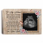 Personalized Photo To My Nannie I Know I'm Just A Little Bump Grandma To Be Framed Canvas Prints - Unframed Poster, White, 0.75'' Framed Canvas