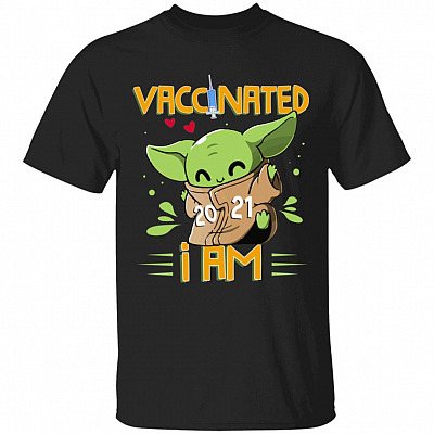 Vaccinated 2021 I'm T-Shirt, Black, Unisex T-Shirt