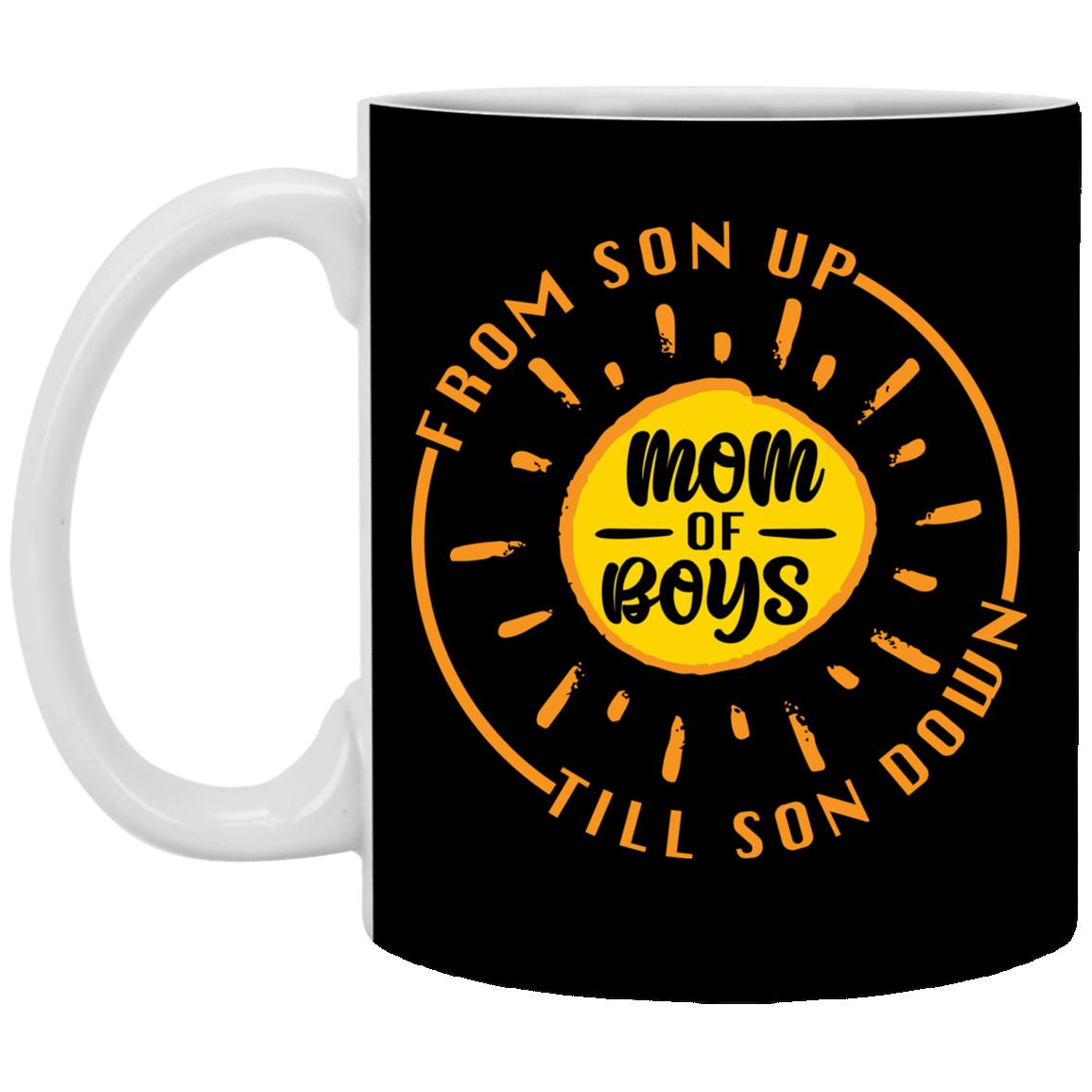 mom mug, Black, 11 oz. White Mug