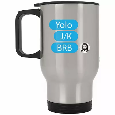 14 oz. Silver Travel Mug