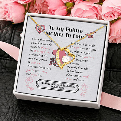 To My Future Mother In Law I Knew From The Day I Met Him Forever Love Pendant Necklace